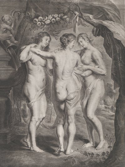 As Três Graças, c. 1630-45. de Pieter de Jode II