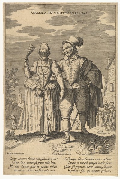 Gallica em Vestitu Varietas, da Fashions of Different Nations.nd de Pieter de Jode I
