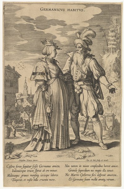 Germanicus Habitus, da Fashions of Different Nations.nd de Pieter de Jode I