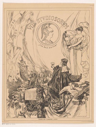 Revista comemorativa da Vox Studiosorum, por ocasião do 50º aniversário da Sociedade Estudantil Minerva, em Leiden de Pieter de Josselin