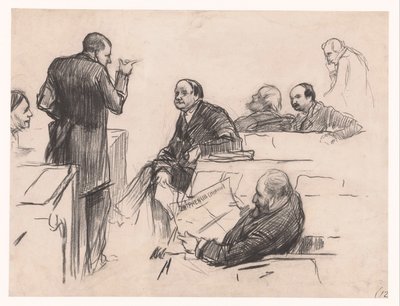 Deputados Sr. H.C. Verniers van der Loeff, A.J.W. Farncombe Sanders, G. M. van der Linden, J. Willink e Jhr. Sr. Ruys van Beerenbroek de Pieter de Josselin