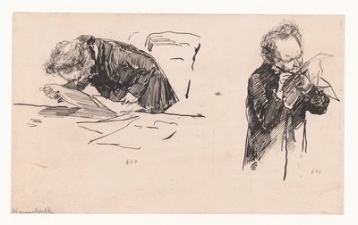 Dois esboços do ministro Heemskerck na Câmara dos Representantes de Pieter de Josselin