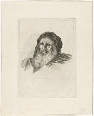 Cabeça de um homem com barba de Pieter de Mare