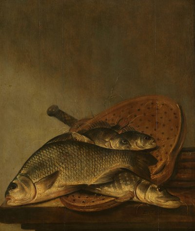 Natureza morta com peixe de Pieter de Putter