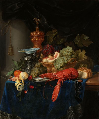 Natureza morta com cálice de ouro, c.1655 (óleo sobre tela) de Pieter de Ring