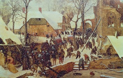 A adoração dos Magos na neve de Pieter the Elder Bruegel