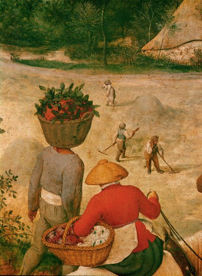 A colheita do feno ... (óleo sobre madeira de carvalho) de Pieter the Elder Bruegel