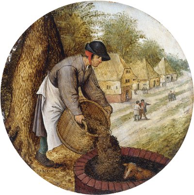 Um provérbio - para encher o poço depois que o bezerro se afogar, de Pieter Brueghel the Younger
