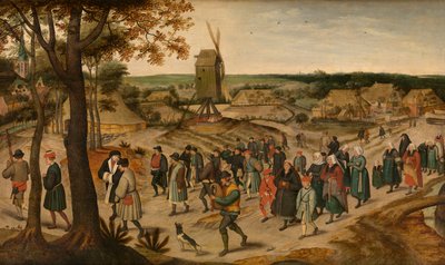 Uma procissão de casamento de Pieter the Younger Brueghel