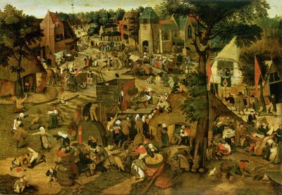 Feira com Apresentação Teatral de Pieter the Younger Brueghel