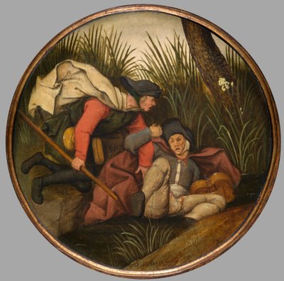 Se o Cego Conduzir o Cego, Ambos cairão na vala, c.1594 (óleo no painel) de Pieter the Younger Brueghel