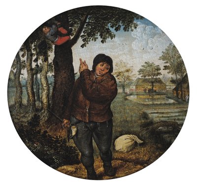 Roubando o ninho dos pássaros de Pieter Brueghel the Younger