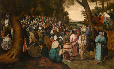 São João Batista Pregando (óleo) de Pieter the Younger Brueghel