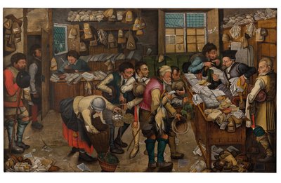 O Pagamento do Dízimo (óleo no painel) de Pieter the Younger Brueghel