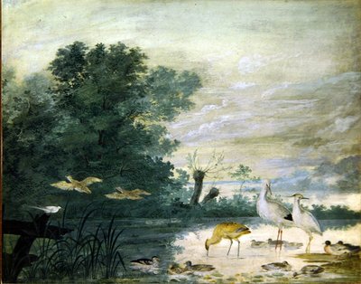 Pássaros exóticos em uma paisagem pitoresca de Pieter the Younger Holsteyn