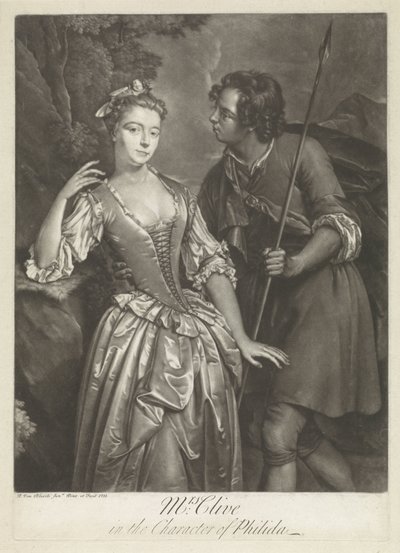 A atriz Catherine Clive no papel de Phyllida de Pieter van Bleeck