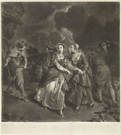 Atriz Susannah Maria Cibber como Cordelia de Pieter van Bleeck