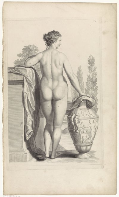 Estudo da mulher nua de Pieter van Gunst