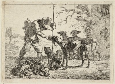 Caçador com sete cães de Pieter van Laer