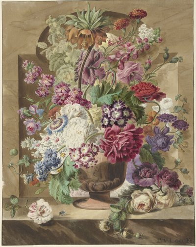 arranjo de flores de Pieter van Loo