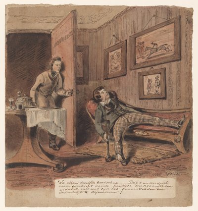 Caricatura com advogado de Pieter van Loon