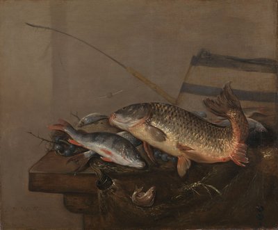Natureza morta com peixes de Pieter van Noort