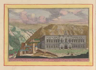 Vista do Palácio de Carlos V em Granada
O Castelo Africano de Alhambre, dentro de Granada; renovado pelos Reis Espanhóis; da frente (título sobre o objecto)
Theatrum Hispaniae (...) (título da série) de Pieter van den Berge