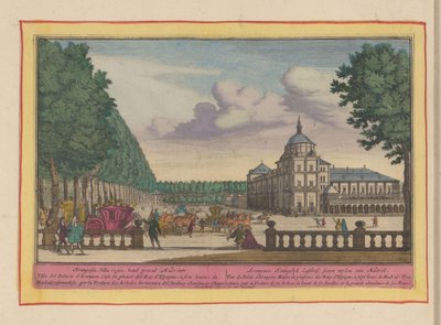 Palácio Real de Aranjuez
Aranguez, Palácio Real, a sete milhas de Madrid (título sobre o objecto)
Theatrum Hispaniae (...) (título da série) de Pieter van den Berge