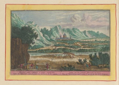 Paisagem com Escorial
Vista de todo o Escorial à distância (título sobre o objecto)
Theatrum Hispaniae (...) (título da série) de Pieter van den Berge