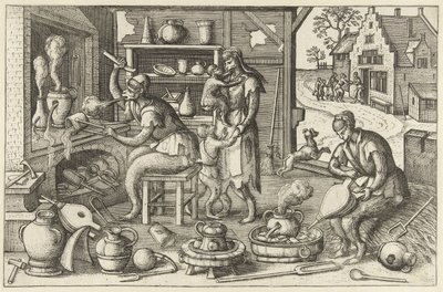 Alquimista Apenspel (título da série) de Pieter van der Borcht (I)
