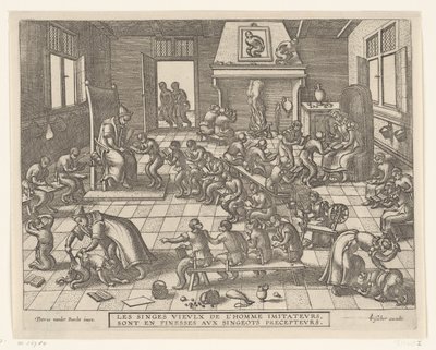 Apenschool Apenspel (título da série) de Pieter van der Borcht (I)
