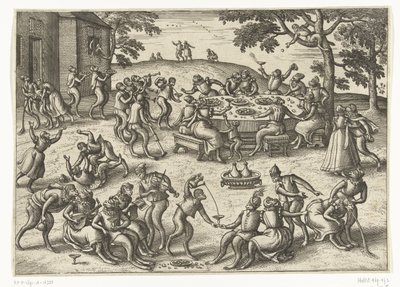Banquete ao ar livre
Jogo do macaco (título da série) de Pieter van der Borcht (I)