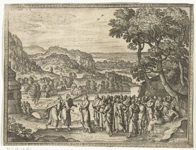 Cristo responde aos discípulos de João Imagens e cenas da Bíblia (título da série) de Pieter van der Borcht (I)