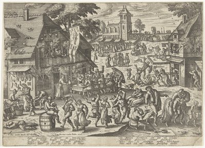 Festa da Guilda de São Sebastião de Pieter van der Borcht (I)