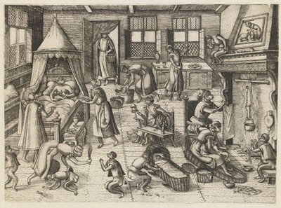 quarto infantil Jogo do macaco (título da série) de Pieter van der Borcht (I)