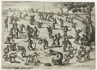 Jogos para crianças
Jogo do macaco (título da série) de Pieter van der Borcht (I)