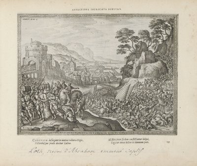 Lote wordt wegvoeder uit Sodoma Bondade emaranhada de afeto (título no objeto) Os Emblemas Sagrados e as Principais Histórias de Ambos os Testamentos (Oude Testament) (título da série) Imagens e figuras de livros (título da série) de Pieter van der Borcht (I)