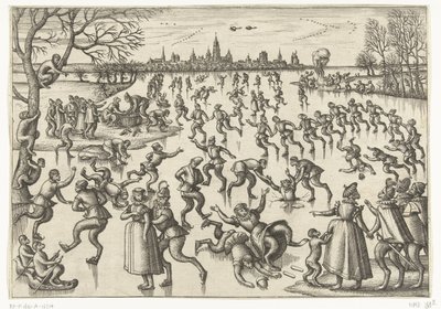Patinagem no gelo
Jogo do macaco (título da série) de Pieter van der Borcht (I)
