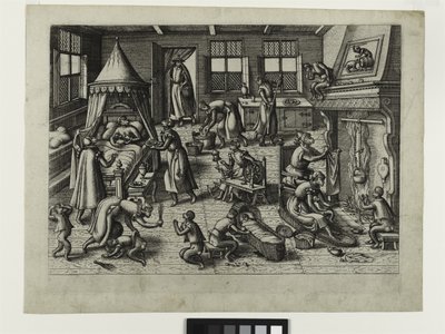 O Viveiro, c.1585 (gravura) de Pieter van der Borcht