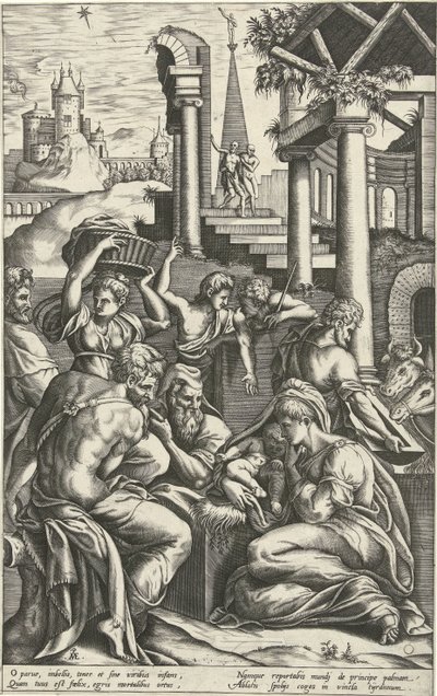 Adoração pelos pastores de Pieter van der Heyden