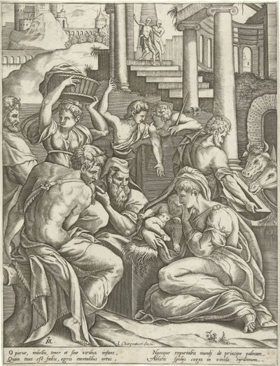 Adoração pelos pastores de Pieter van der Heyden