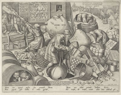 Alegoria do Egoísmo Elck (título no objeto) de Pieter van der Heyden