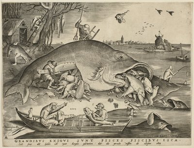 Peixe grande come peixe pequeno de Pieter van der Heyden