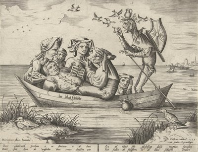 O barco azul Bie blau schuijte (título no objeto) de Pieter van der Heyden