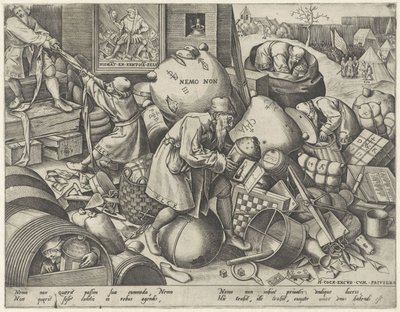 homem comum Alegoria do Egoísmo Elck (título no objeto) de Pieter van der Heyden