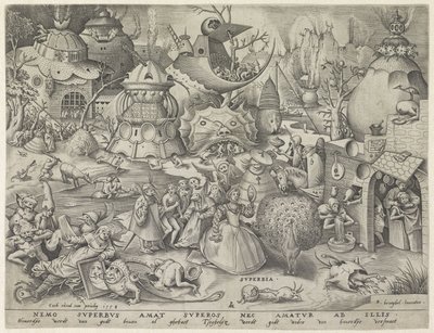 Orgulho Superbia (título no objeto) Os Sete Pecados Capitais (título da série) de Pieter van der Heyden