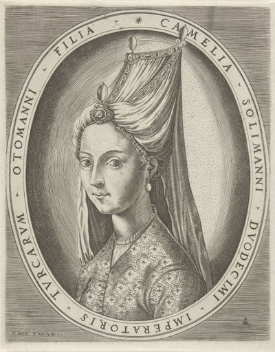 Retrato de Camalia, filha de Suleyman I, o Grande
Retratos de réguas (título da série) de Pieter van der Heyden