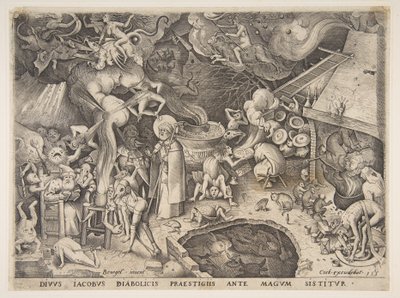 São Tiago e o mago Hermogenes de A história do mago Hermogenes, 1565. de Pieter van der Heyden