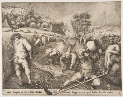 Aestas de verão da série The Seasons, 1570. de Pieter van der Heyden