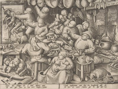 A Cozinha Gorda, 1563. de Pieter van der Heyden